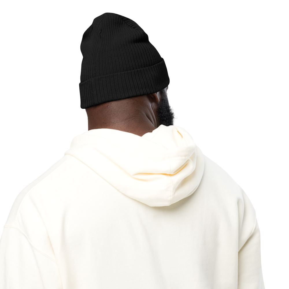 MERCY.EXE BEANIE in Black, worn by a model, shot 3