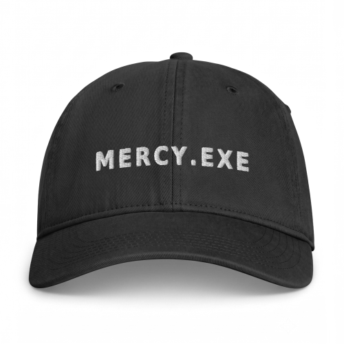 MERCY.EXE WASHED CAP in Black