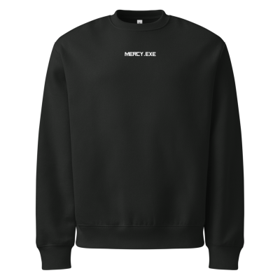 MERCY.EXE STATIC PRAYER CREWNECK in Vintage Black
