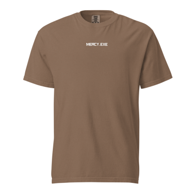 MERCY.EXE STATIC PRAYER TEE in Espresso