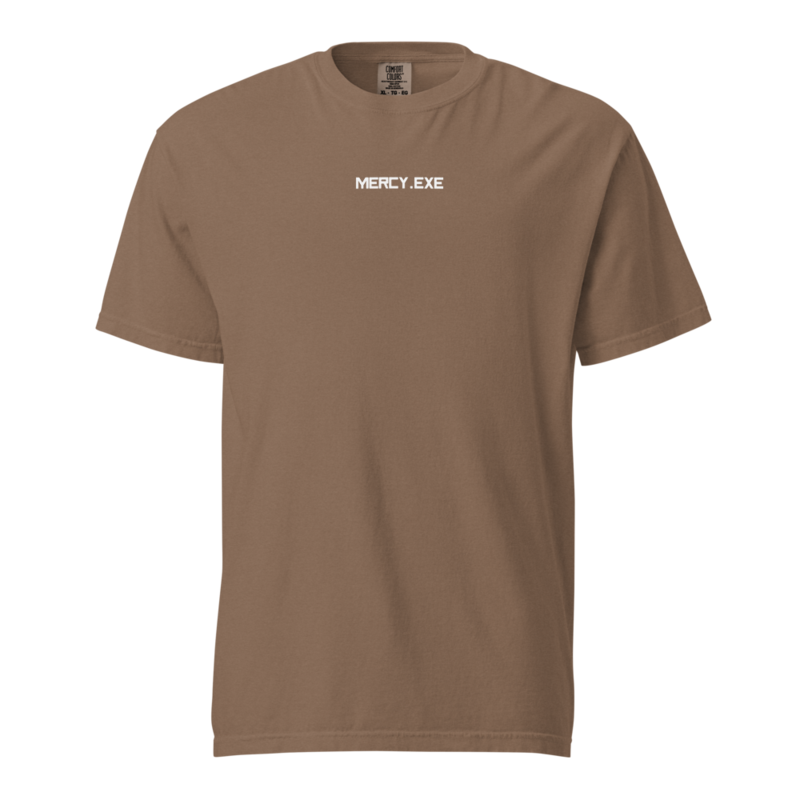 MERCY.EXE STATIC PRAYER TEE in Espresso