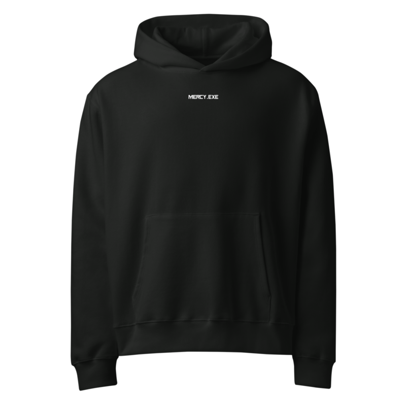 MERCY.EXE WORLD ON MUTE HOODIE in Vintage Black